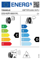 EU-label voor TRIANGLE PL02 SNOWLINK