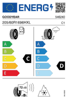 EU-label voor GOODYEAR ULTRA GRIP 8 