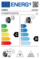EU-label voor KUMHO WS51 WINTER CRAFT SUV ICE