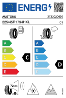 EU-label voor AUSTONE GLACIA SNOW