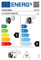 EU-label voor YOKOHAMA IG53 ICE GUARD
