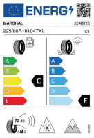 EU-label voor MARSHAL WS51 WINTER CRAFT SUV ICE