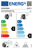 EU-label voor GOODYEAR ULTRA GRIP ICE 2+