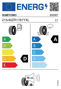 SUMITOMO HTRZ5  215/40 R17 87 Y