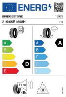EU-label voor BRIDGESTONE BLIZZAK LM-005