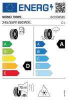 EU-label voor MOMO TIRES M40 ALLSEASON