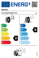 EU-label voor ZEETEX HP2000 VFM