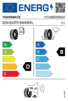 EU-label voor TRANSMATE SPORT D1