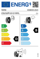 EU-label voor TOYO PROXES TR1 