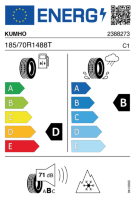 EU-label voor KUMHO WP52+ WINTERCRAFT