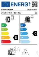 CONTINEN HTR2+  205/65 R17 5 J