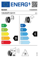 EU-label voor NEXEN WINGUARD SNOW`G WH2