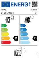 EU-label voor TOYO OPEN COUNTRY A/T +