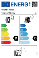 EU-label voor TOMKET TIRES SPORT 3