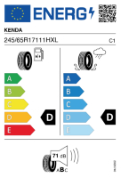 EU-label voor KENDA KR50 KLEVER H/T