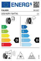 EU-label voor FALKEN WINTERPEAK F-SNOW 1