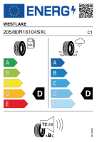EU-label voor WESTLAKE SL369 A/T