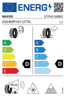 EU-label voor MAXXIS SS-01 PRESA SUV 