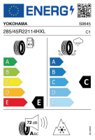 EU-label voor YOKOHAMA G015 GEOLANDAR A/T 