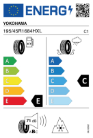 EU-label voor YOKOHAMA W-DRIVE V903 