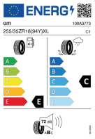 EU-label voor GITI SPORT GTR3