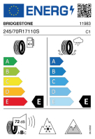 EU-label voor BRIDGESTONE BLIZZAK DM-V2 